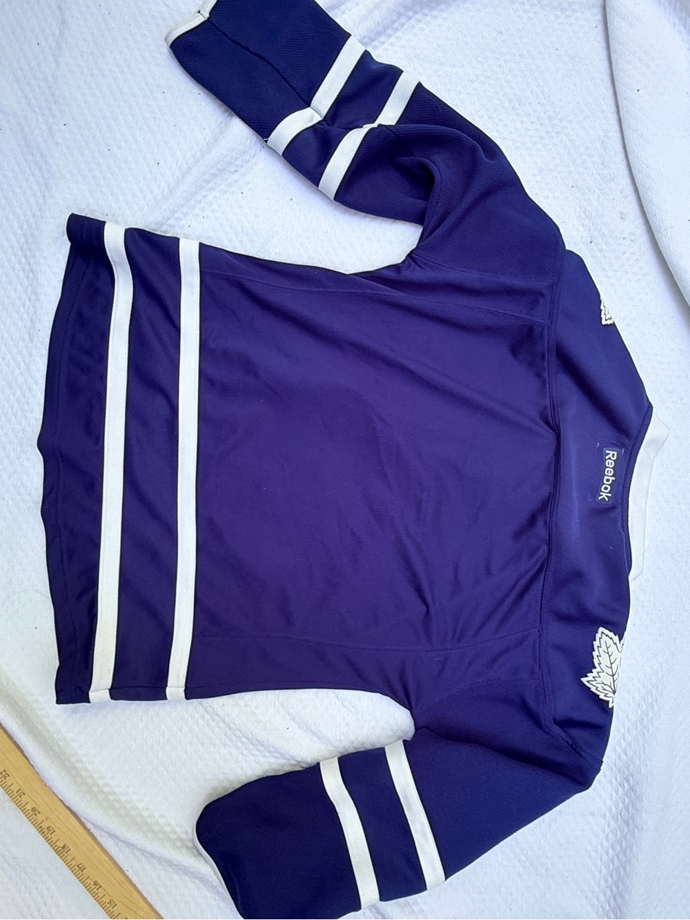 Reebok Purple and White Toronto Maple Leafs Hockey Jersey - Picture 7 of 7